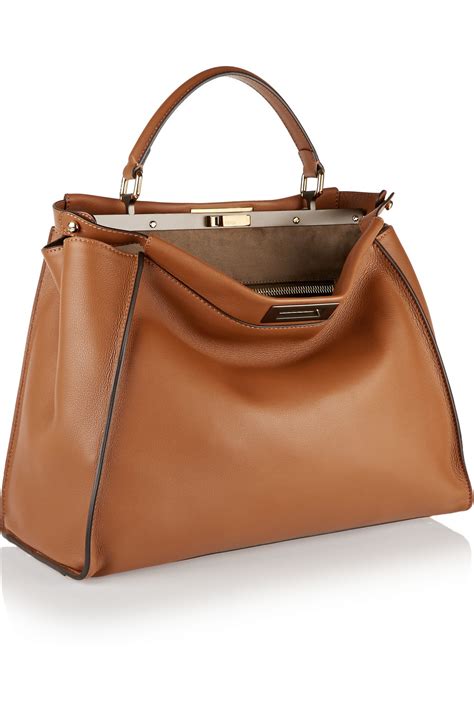 large fendi peekaboo brown|Fendi peekaboo price euro.